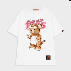 Áo Thun Unisex Form rộng HY KOREA Tiger Bear 1416 cotton 75% tay lỡ
