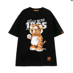 Áo Thun Unisex Form rộng HY KOREA Tiger Bear 1416 cotton 75% tay lỡ