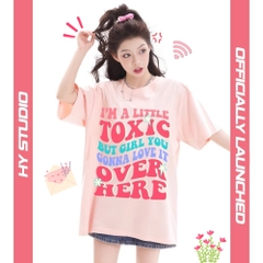 Áo thun local brand nam nữ HY KOREA Over Here 1419 tay lỡ unisex form rộng