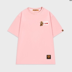 Áo thun unisex Gấu Cupid 1433 HY KOREA form rộng tay lỡ nam nữ
