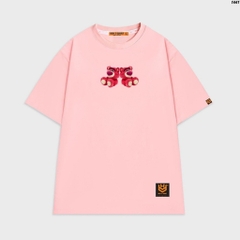Áo thun tay lỡ Gấu dâu xoay đầu 1441 HY KOREA form rộng tay lỡ unisex