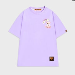 Áo thun tay lỡ Mèo mây cầu vòng 1442 HY KOREA form rộng tay lỡ unisex