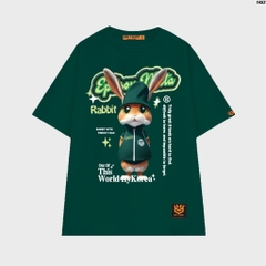 Áo phông Rabbit Jacket 1453 HY KOREA form rộng tay lỡ unisex