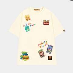 Áo phông nam nữ HY KOREA icon Woody & Buzz 1457 form rộng tay lỡ