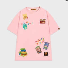 Áo phông nam nữ HY KOREA icon Woody & Buzz 1457 form rộng tay lỡ