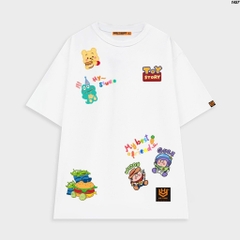 Áo phông nam nữ HY KOREA icon Woody & Buzz 1457 form rộng tay lỡ