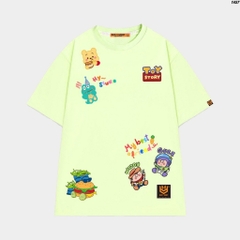 Áo phông nam nữ HY KOREA icon Woody & Buzz 1457 form rộng tay lỡ