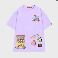 Áo phông nam nữ HY KOREA Line Friends 1458 form rộng tay lỡ