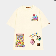 Áo phông nam nữ HY KOREA Line Friends 1458 form rộng tay lỡ