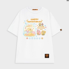 Áo thun tay lỡ HY KOREA Happy Natatorium 1464 form rộng unisex