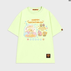 Áo thun tay lỡ HY KOREA Happy Natatorium 1464 form rộng unisex