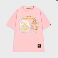 Áo thun tay lỡ HY KOREA Happy Natatorium 1464 form rộng unisex