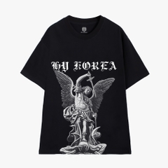 Áo Thun Hevents chất liệu cotton 100% Co giãn 4 chiều thấm hút mồ hôi phom rộng tay lỡ unisex 1338