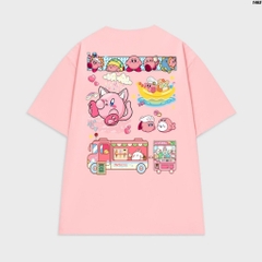 Áo thun tay lỡ HY KOREA Kirby Xe Kem 1465 form rộng unisex