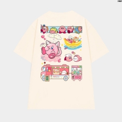 Áo thun tay lỡ HY KOREA Kirby Xe Kem 1465 form rộng unisex