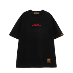 Áo thun HY KOREA form rộng thêu NO TIME FOR ROMANCE 41 tay lỡ COTTON 75