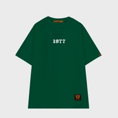 Áo thun tay lỡ HY KOREA thêu số 1977 TH48 form rộng unisex