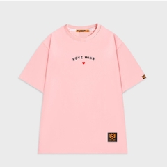 Áo thun tay lỡ HY KOREA thêu Love wins 49 form rộng unisex