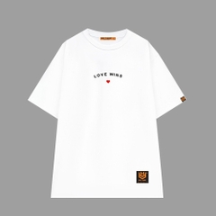 Áo thun tay lỡ HY KOREA thêu Love wins 49 form rộng unisex