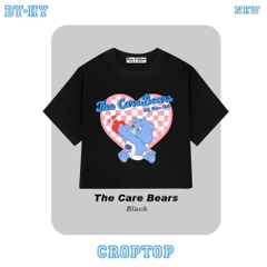 Áo croptop Y2K HY KOREA in Gấu CareBears 1407 tay ngắn freesize