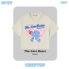 Áo croptop Y2K HY KOREA in Gấu CareBears 1407 tay ngắn freesize