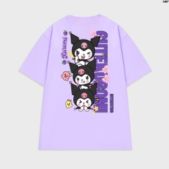 Áo thun tay lỡ HY KOREA Thỏ Kuromi dọc 1467 form rộng unisex