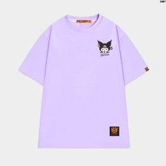 Áo thun tay lỡ HY KOREA Thỏ Kuromi dọc 1467 form rộng unisex