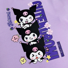 Áo thun tay lỡ HY KOREA Thỏ Kuromi dọc 1467 form rộng unisex