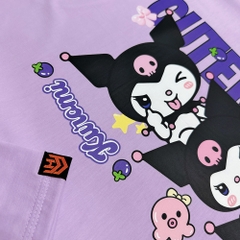 Áo thun tay lỡ HY KOREA Thỏ Kuromi dọc 1467 form rộng unisex