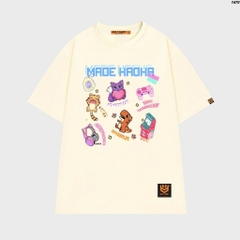 Áo thun tay lỡ HY KOREA Made Kaoka 1470 vải cotton 75 form rộng unisex