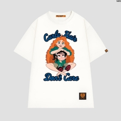 Áo thun tay lỡ HY KOREA Girl Don't Care 1472 form rộng nam nữ