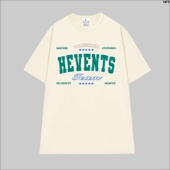 Áo Thun Hevents 1479 Vải Cotton 100% Co giãn 2 chiều thấm hút mồ hôi phom rộng tay lỡ unisex