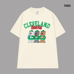 Áo Thun Hevents 1503 Vải Cotton 100% Co giãn 2 chiều thấm hút mồ hôi phom rộng tay lỡ unisex0