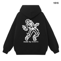 Áo hoodie nam nữ Hevent 1515 Vải Nỉ Bông Dày Form Rộng