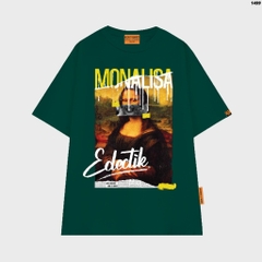 Áo phông tay lỡ HY KOREA Monalisa Edectik 1499 vải cotton 75 form rộng unisex