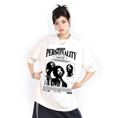 Áo thun tay lỡ HY KOREA Personality overthinking 1602 form rộng nam nữ