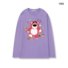 Áo Thun Tay Dài HY KOREA Gấu Lotso Fenda 1392 Form Rộng Unisex Nam Nữ Freesize