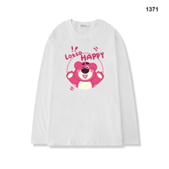 Áo Thun Tay Dài HY KOREA Lotso Happy 1374 Form Rộng Unisex Freesize