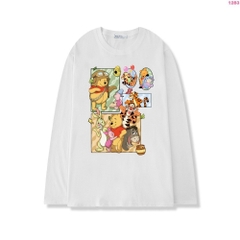 Áo Thun Tay Dài HY KOREA Winnie Pooh 1283 Form Rộng Unisex
