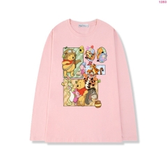 Áo Thun Tay Dài HY KOREA Winnie Pooh 1283 Form Rộng Unisex