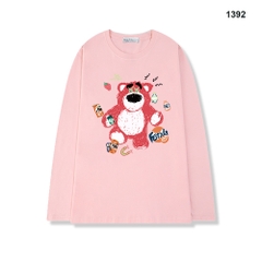 Áo Thun Tay Dài HY KOREA Gấu Lotso Fenda 1392 Form Rộng Unisex Nam Nữ Freesize