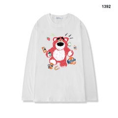 Áo Thun Tay Dài HY KOREA Gấu Lotso Fenda 1392 Form Rộng Unisex Nam Nữ Freesize