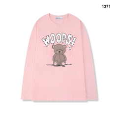 Áo Thun Tay Dài HY KOREA Gấu WOOPS 1376 Form Rộng Unisex Freesize