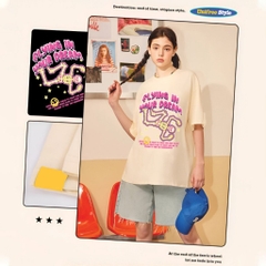 Áo thun tay lỡ HY KOREA Xương Your Dream 1605 form rộng unisex