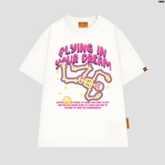 Áo thun tay lỡ HY KOREA Xương Your Dream 1605 form rộng unisex