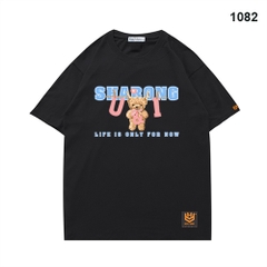 Áo Thun Tay Ngắn Gấu UI 1082 Cotton 75% Form Rộng Unisex