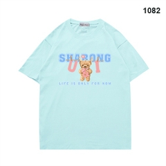 Áo Thun Tay Ngắn Gấu UI 1082 Cotton 75% Form Rộng Unisex