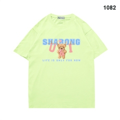 Áo Thun Tay Ngắn Gấu UI 1082 Cotton 75% Form Rộng Unisex