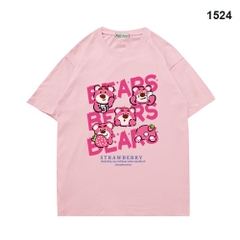 Áo Thun Tay Ngắn Gấu dâu BEARS 1524 Cotton 75% Form Rộng Unisex