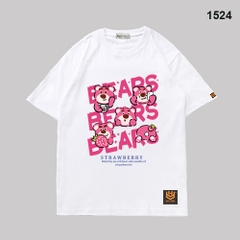 Áo Thun Tay Ngắn Gấu dâu BEARS 1524 Cotton 75% Form Rộng Unisex